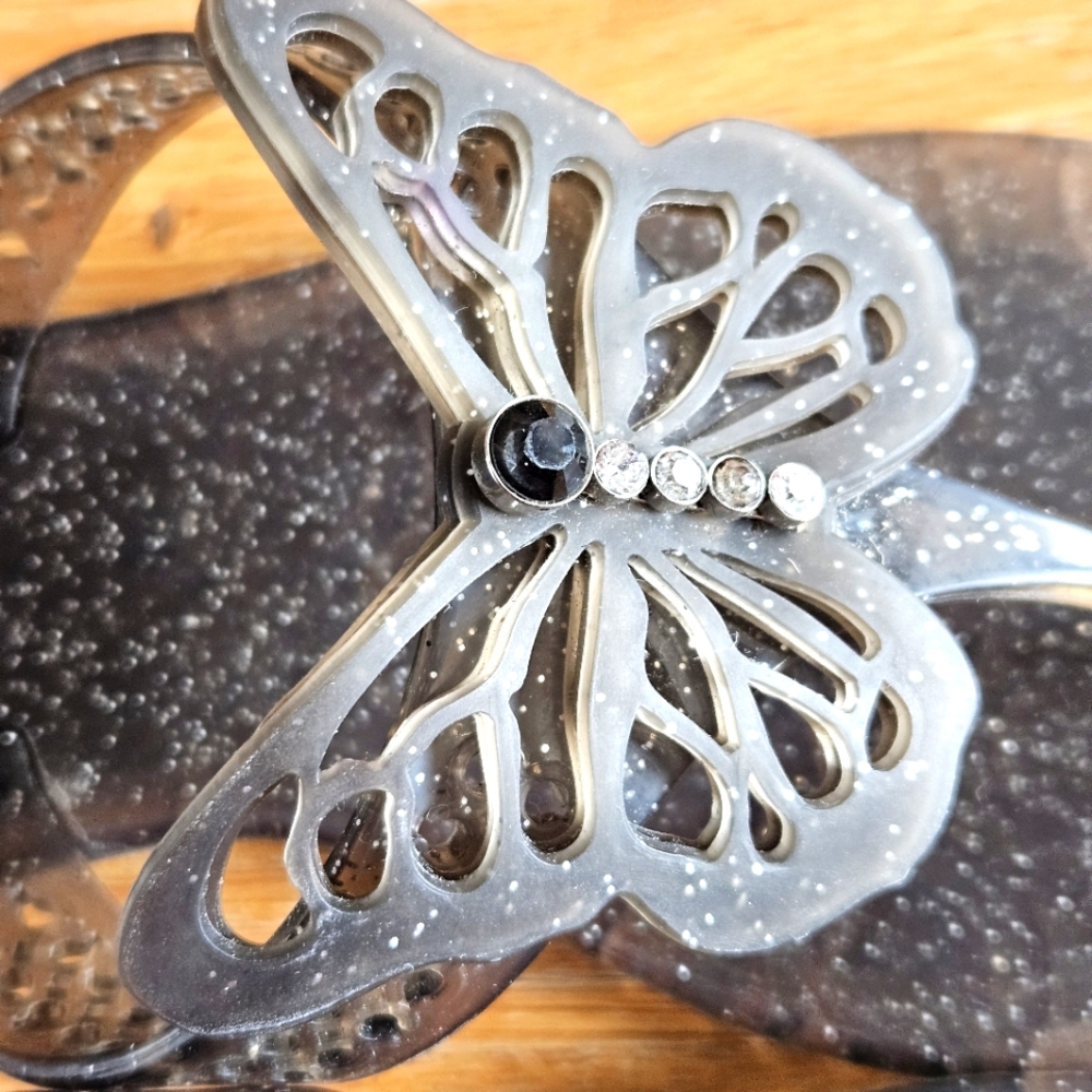Coach Pasarella Butterfly Smoke Y2K Jelly Sandals Flip Flops Summer Beach Size 8 - Picture 5 of 12
